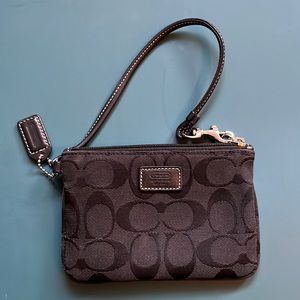 Coach black wristlet